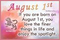 Famous birthdays for August 1